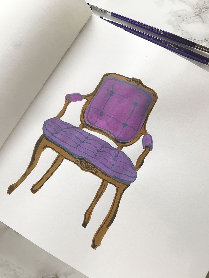 aforementioned purple chair