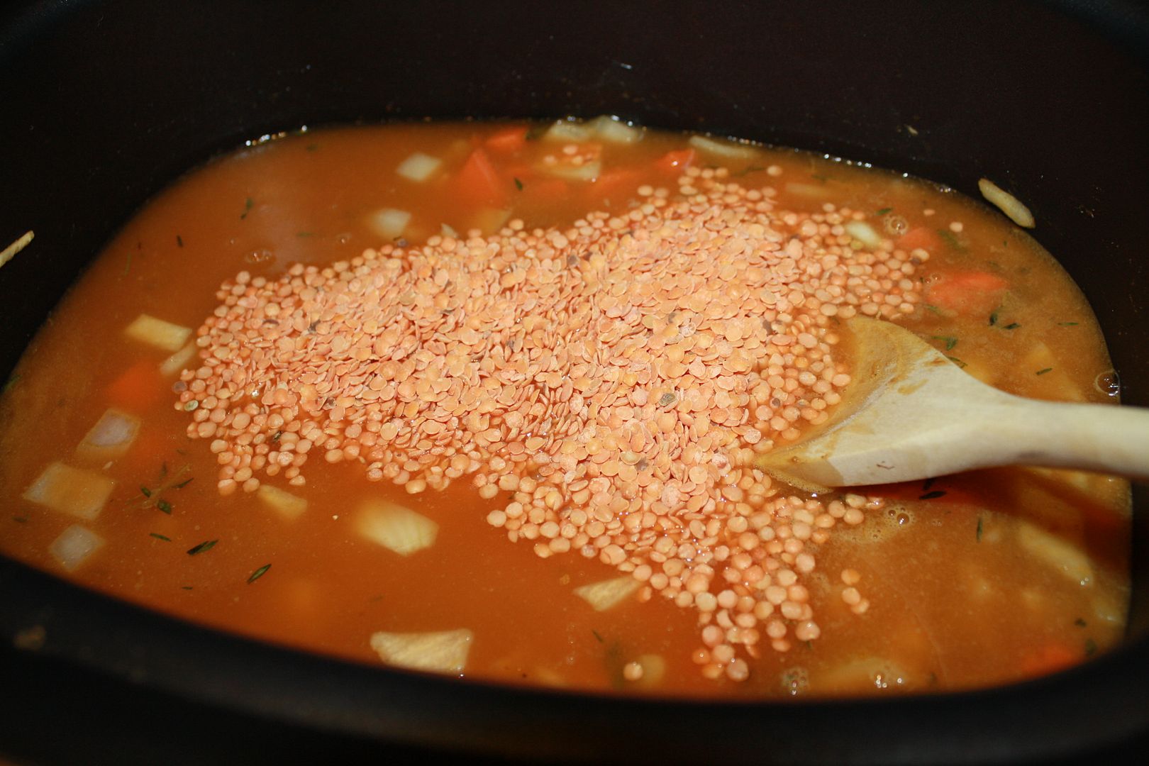 vegan red lentil and lemon soup