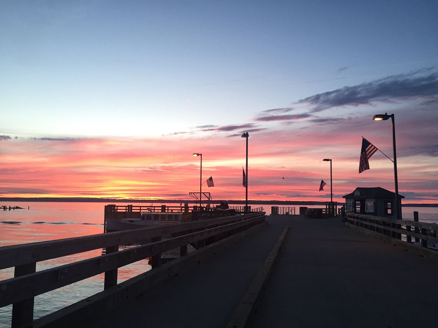 long island maine sunset