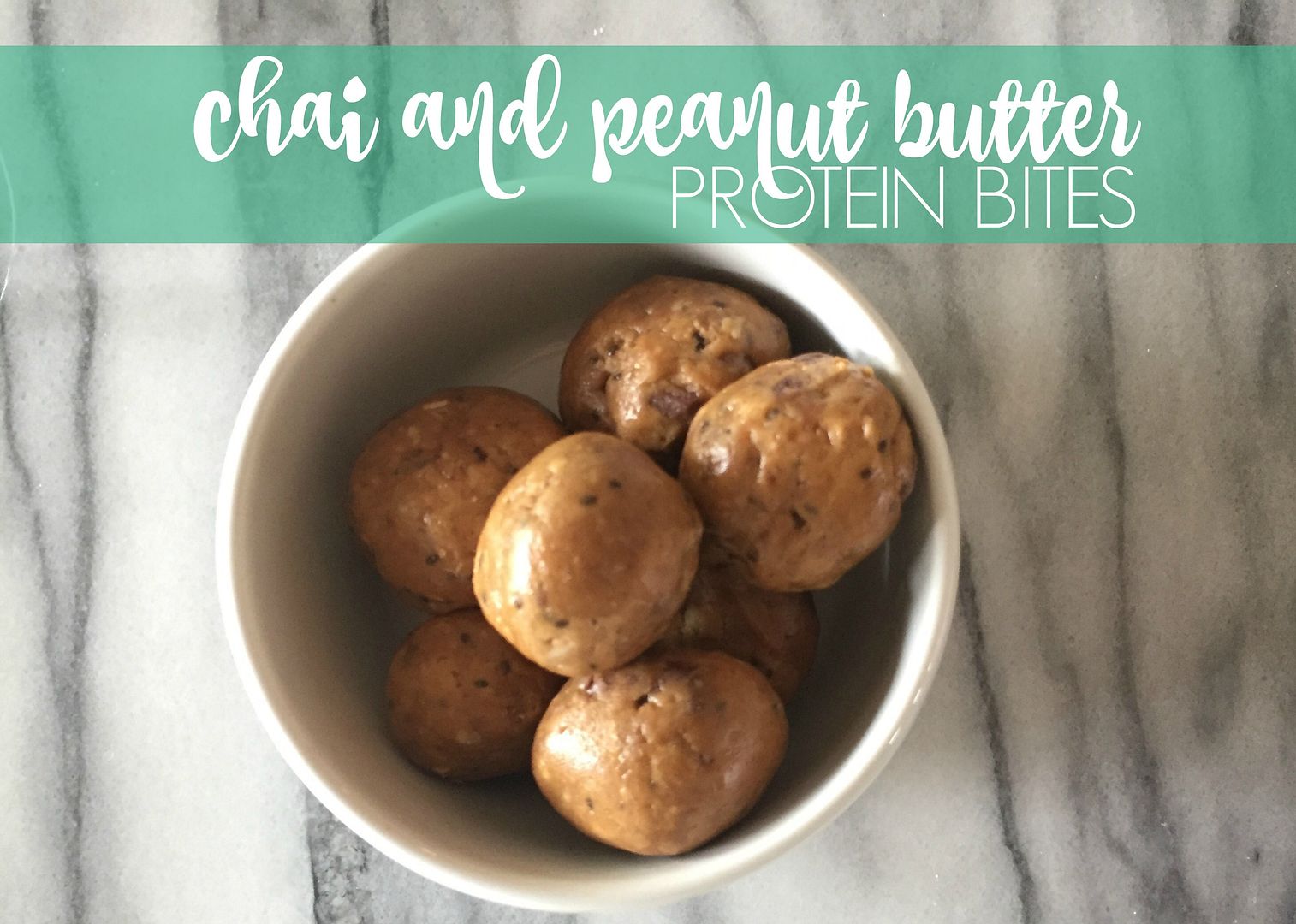 chai and peanut butter protein bites