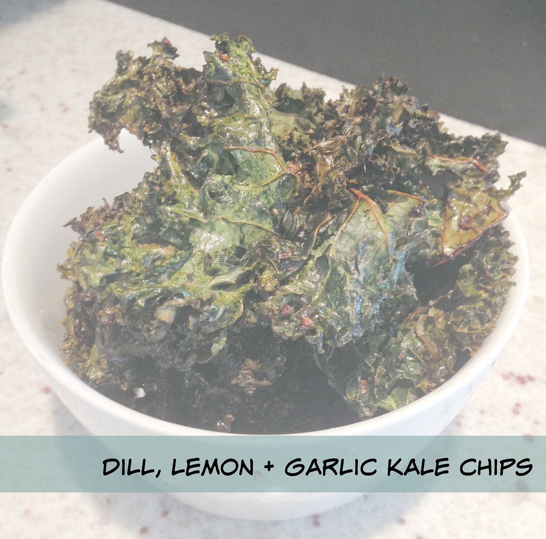 dill lemon and garlic kale chips recipe