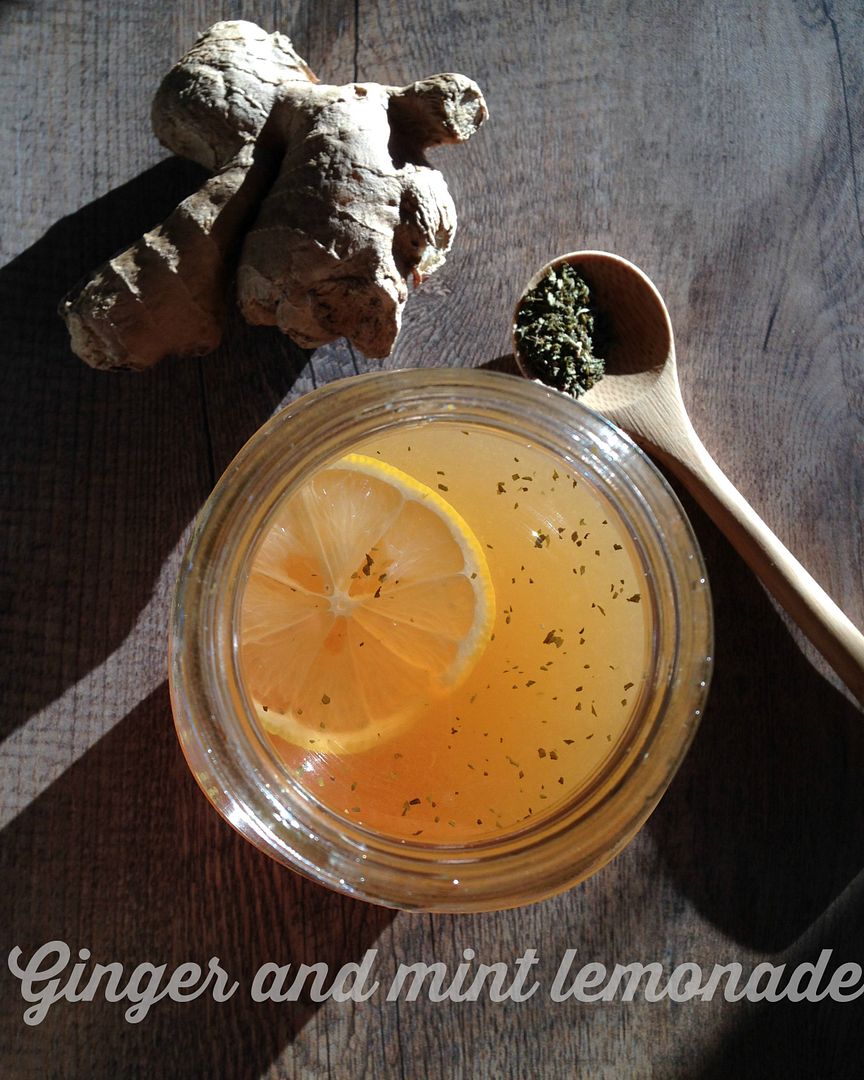 Ginger and mint lemonade - a delicious and refreshing drink perfect for soothing upset stomachs