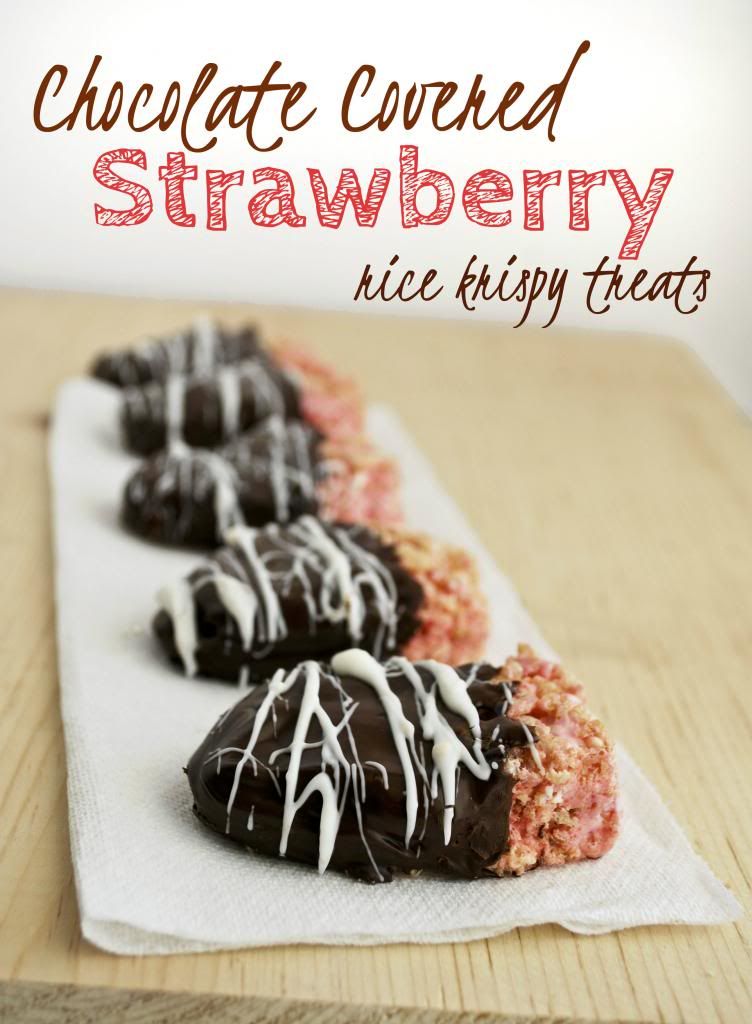 Chocolate Covered Strawberry Rice Krispy Treats