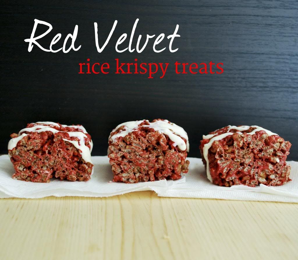 Red Velvet Rice Krispy Treats