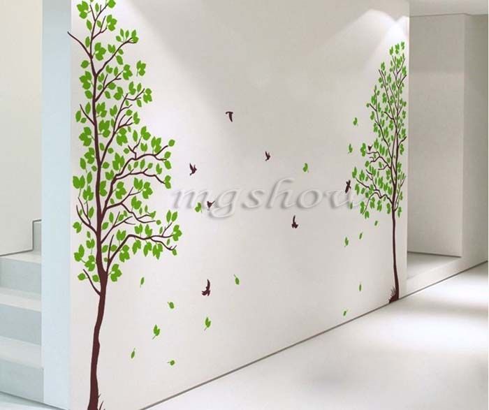 Removable Green Tree Branch & Bird Wall Sticker Decal Girls Room Home Decor DIY