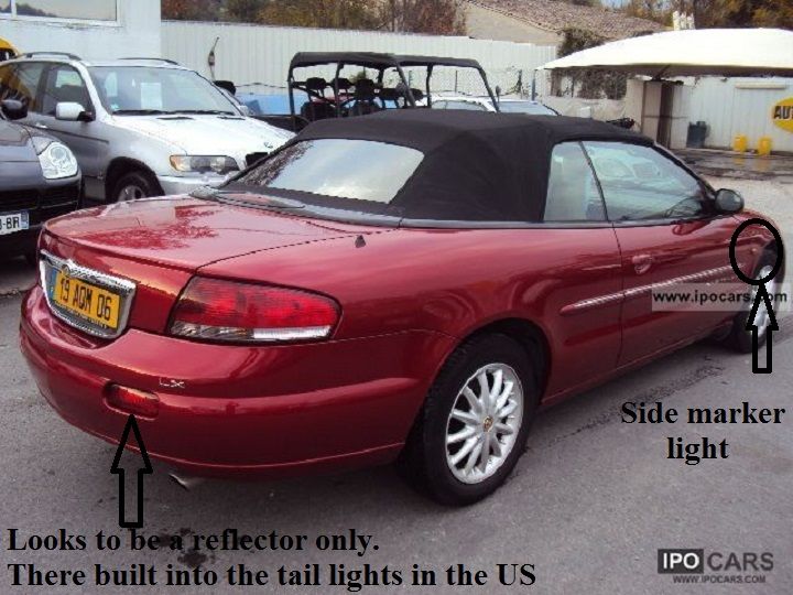 1997 Chrysler sebring tail light lens #1
