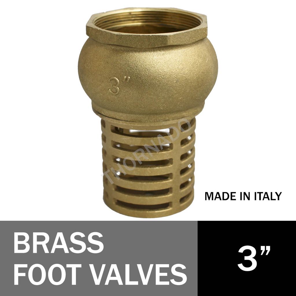 Foot Valve 3 inch (80mm) Brass Hose Pipe Joiner One Way Check Valve