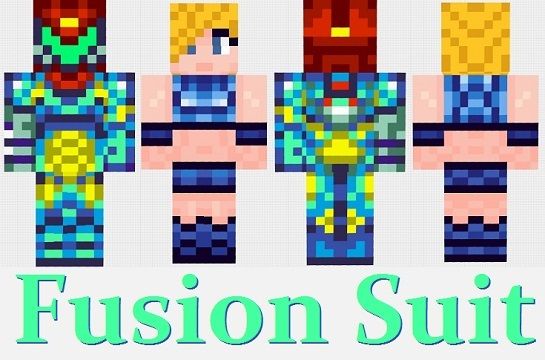 Samus Aran Fusion Suit Removable Suit Minecraft Skin